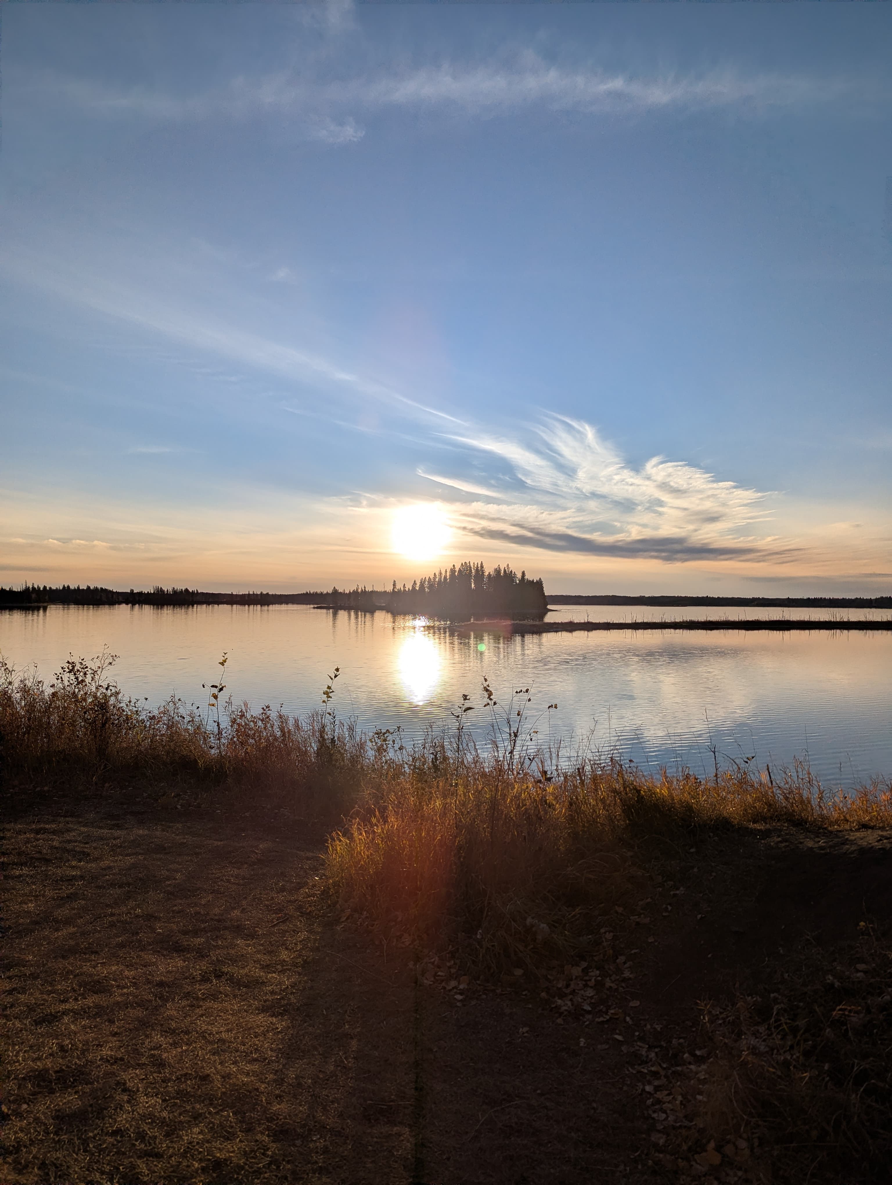 Sunset over Astotin Lake, Elk Island National Park, Alberta